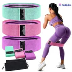 kit 3 Faixas Elástica de Resistência para yoga Pilates Treino Academia Exercício Hip Resistance Bands Para Malhar em