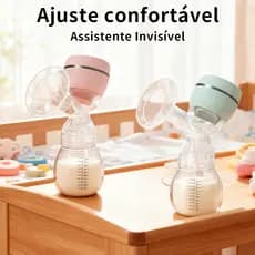 Bomba Tira Leite Portátil Automática Elétrica com Alta Potência de Sucção Integrada Silenciosa Sem Dor para Lactação