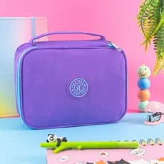 Estojo Organizador Escolar Grande Jumbo Masculino Feminino Box Liso Com Divisórias Elásticos