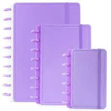 Kit 3 Cadernos De Discos Inteligentes B5 A5 A6 De Discos Diário Feminino Neon 3 Unidades Grande Médio Pequeno