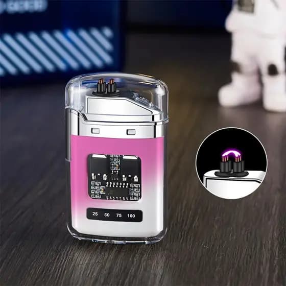 Isqueiro De Plasma Acendendor Elétrico Recarregável USB Portátil Premium LED