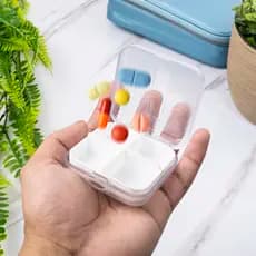Caixa Porta Comprimido De Bolso Organizador De Viagem Pilbox Separador Remédios Diário Portátil