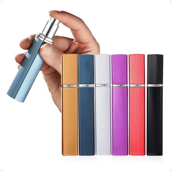 Kit 5 Frasco De Perfume Vazio 12ml Recarregável Spray Refil Porta Perfume Portátil Viagem Passeio