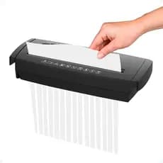 Fragmentadora De Papel Até 6 Folhas Tiras Elétrica 110V Documentos Home Office Escritório Ajustável