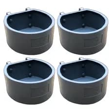 Kit 4 Cocho Comedouro Cavalo Bezerro Ovelha Pet 8 Litros