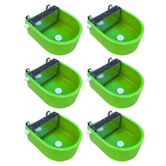 Kit 6 Bebedouro Automatico 10 Litros Cocho Água Boia Verde