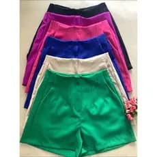 Short Alfaiataria Feminino Com Zíper Frontal