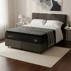 Cama Box com Colchão de Espuma D45 Pillow Top Suport Prime Queen 158cm