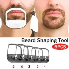 Molde para Estilizar Barba, Conjunto de 5 Peças de Ferramentas para Estilizar Barba, Aparador de Barba