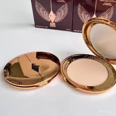 Compacto de Pó de Secagem Rápida em Estoque, Novo Modelo + Compacto de Pó Branco Luar