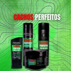 Hidrabell Cosméticos - Kit Cachos perfeitos com shampoo, condicionador, máscara e leave-in