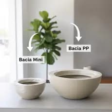 Kit 2 VASOS BACIA POLIETILENO: MINI & PP , Durabilidade e Versatilidade em 2 Tamanhos Vasos para Plantas e Suculentas