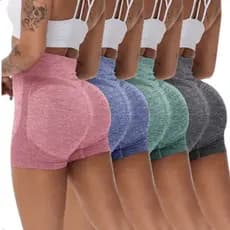 Shorts Feminino Fitness Dry Fit Cintura Alta Levanta Bumbum Confortável para Academia e Treinos