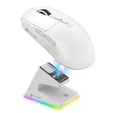 Mouse Gamer Sem Fio Attack Shark X11 Bluetooth 2.4G RGB 22000 DPI Recarregável Wireless Para PC Gamer Notebook