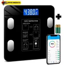 Balança Digital Bioimpedância Bluetooth 180kg Corporal App Fitness LCD Banheiro