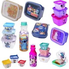 Lancheira Infantil Potes Lanche Personagens Infantis Criança Mundo Ludico Rosa Azul Vermelho Verde Garrafa Divertido