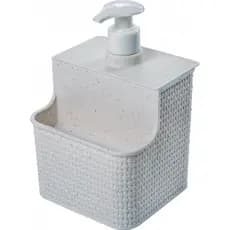 Porta Detergente Suporte Esponja Sabão Cozinha Tear Plasutil Branco Marmore