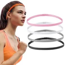 【Kit 6 Faixa De Cabelo Elástica Antiderrapante】Faixa De Cabelo Elástica Antiderrapante 10MM Popular Yoga Sports Headband