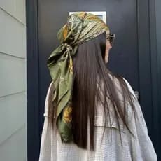 Lenço Feminino Cetim 90x90 Grande Estampado Quadrado Multiuso Moda Verão Bandana