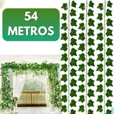 54 Metros Trepadeira Artificial Hera Corrente Folhagens Pendente Pacote Ramas Realista