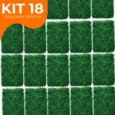 Kit 18 Placa Buchinho Grama Artificial Parede Muro Inglês Vertical Cheio