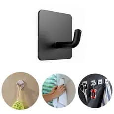 Gancho Inox Adesivo 3m Parede Suporte Cabide Autocolante Pendurar Chave Roupa Utensílios Resistente Multiuso Univ