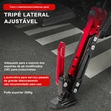 Descanso para Moto Cavalete Pezinho Regulável Universal Esportivo com Mola Várias Cores