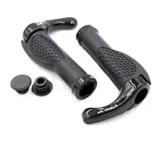 Par Manoplas Anatomicas Guidao Bicicleta Com Trava Bar End