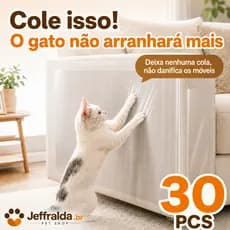 Kit 30 Peças Protetor Sofá Gato Transparente Anti Arranhões Adesivo Flexível para Cantos - Película Proteção Móveis