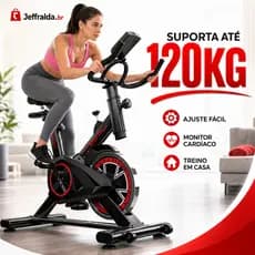 Bicicleta Spinning Ergométrica Para Exercícios Com Monitor Profissional Sport Suporta até 120kg