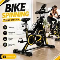 Bicicleta Bike Ergometrica Spinning Academia Fitness Profissional 150kg Para Fitness Profissional e Treino Esportivo
