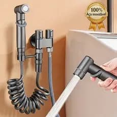 Ducha Aço inoxidável higiênica banheiro Duas Saídas De 1/2 Mm Com Registro Conjunto De Pulverizador