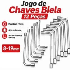 Kit 12 peças Jogo de chave biela kit ferramentas 8 a 19mm kit ferramentas jogo chaves biela chave boca