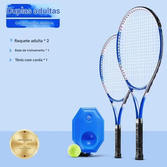 Kit Tênis 2 Raquetes 21'' Com Bola De Tênis E Cantil