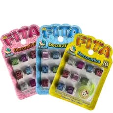 Kit Fita Decorativa 10 Peças Wash Tape Colorido Glitter