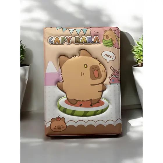 Caderno Agenda Planner Diario Capivara Luxo 3d Fofo Colorido
