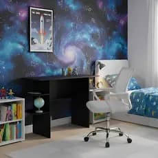 Kit Home Office Mesa Mesa Computador Gamer Com Cadeira De Escritório Ájustavel Assento em Malha Mesh