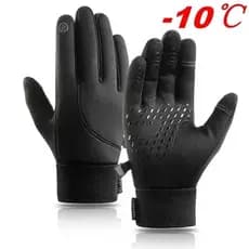 Luvas de Ciclismo Impermeáveis para o Inverno, Luvas de Bicicleta com Tela Sensível ao Toque, Luvas para Scooter ao Ar L