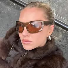Óculos de Sol Sem Armação Y2K para Mulheres e Homens, Óculos de Sol Envolventes, Estilo Moderno e Elegante, Proteção UV4