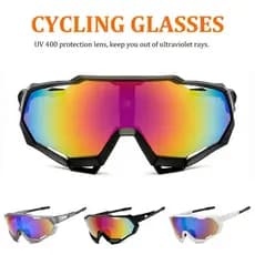Óculos de Sol para Ciclismo ao Ar Livre com Proteção UV400, Óculos à Prova de Vento para Homens e Mulheres, Óculos Espor