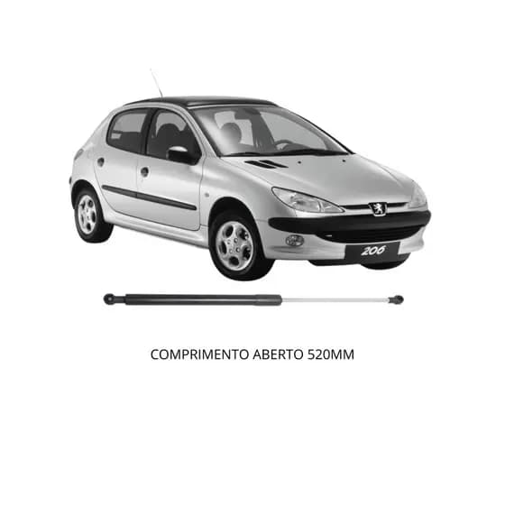 Par Amortecedor Porta Malas Tampa Traseira Peugeot 206 99 ATE 2009