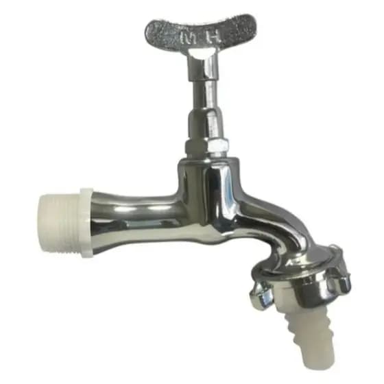 Torneira Para Jardim 1130 Metal Cromado Alta Qualidade Tanque Jardim