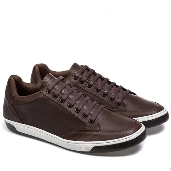 Sapatenis Masculino Em Couro Tenis Social Casual Leve Confortavel Macio Em Promoção Envio Imediato