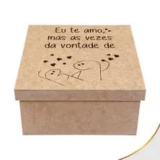 Caixa 20x20x10 Tampa Sapato Meme Namorados Presente Lembrancinha