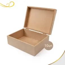 Kit 10 Caixa Lembrancinha Lisa 20x15x8,5 Com Dobradiça em Mdf