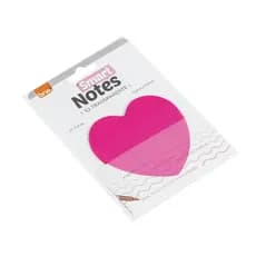 BLOCO SMART NOTES 70X70MM - TRANSPARENTE DE CORAÇÃO- 20FLS - ( BLOCO DE ANOTAÇÕES)