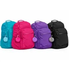 Mochila Escolar Universitaria Trabalho Grande com Chaveiro Porta Notebook Masculina Feminina