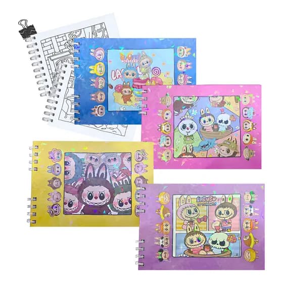 Caderno de Desenho Turma Urso Monster A5 Capa Dura 48 Folhas | Ideal para Desenho e Escola