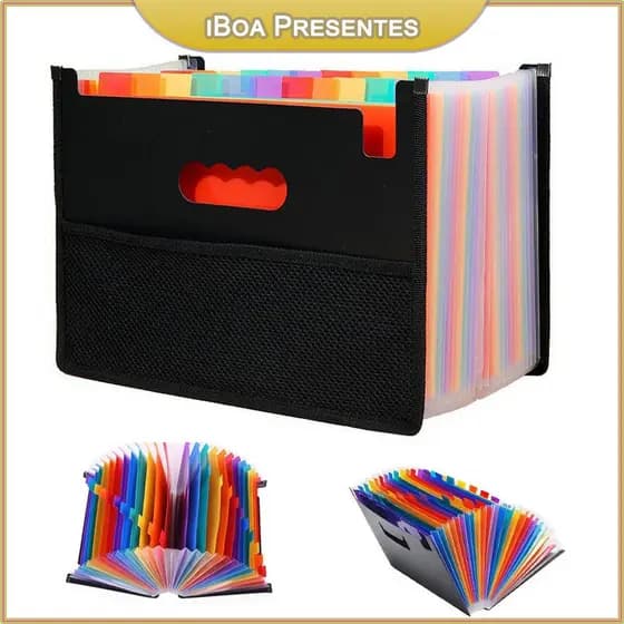 Pasta Expansível Divisor De Arquivo A4 25 Sacos De Armazenamento Organizador De Arquivo Divisor