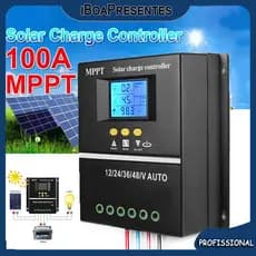 100A MPPT Controlador Solar Painel Fotovoltaico Geração De Energia E Carregamento 12/24/36/48V Adaptativo